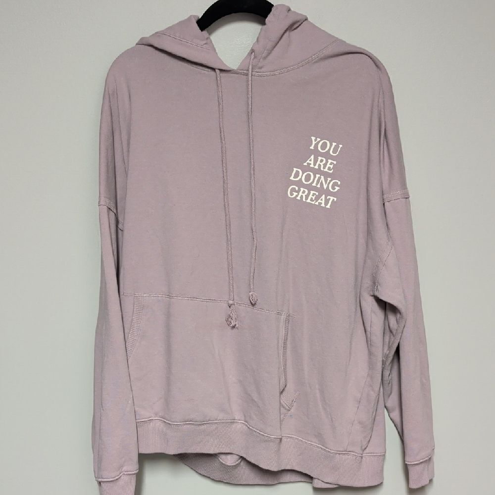 Aeropostale Lavender Hoodie with Motivational Print